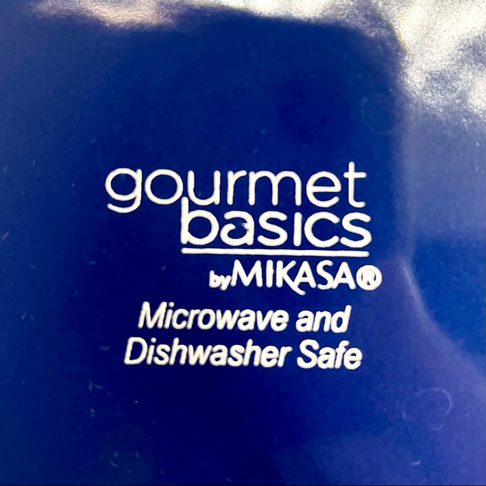 Gourmet Basics by MIKASA Blue and White Diamond Coffee Mug - Tea Hot Chocolate - Picture 5 of 6